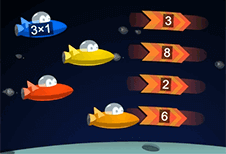 Multiplication Space Race